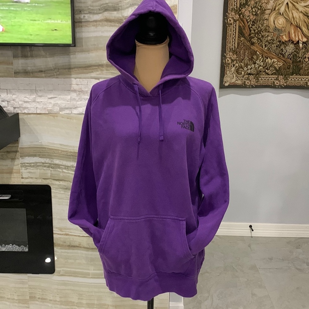 The North Face Purple Drawstring Hoodie. Size XL (825)